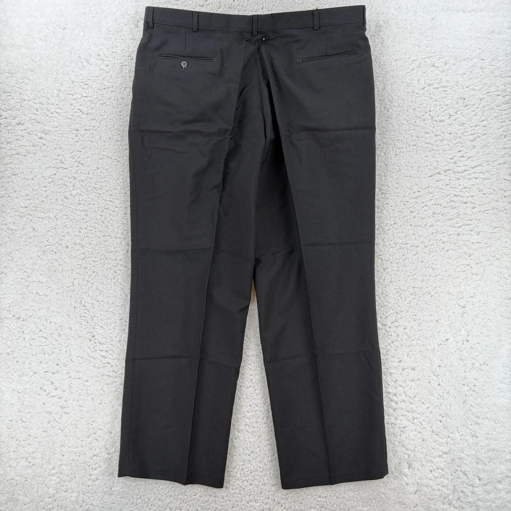 VTG Levis Travelers Dress Pants Mens 42x30 Black Classic Fit Wool Blend Office